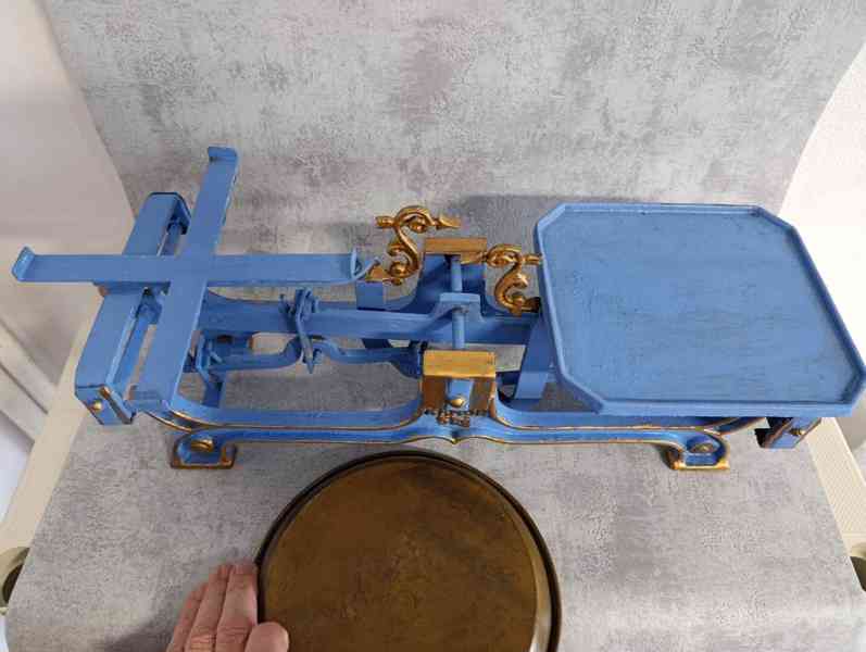 Staré litinové váhy KAMOR původní miska - foto 7