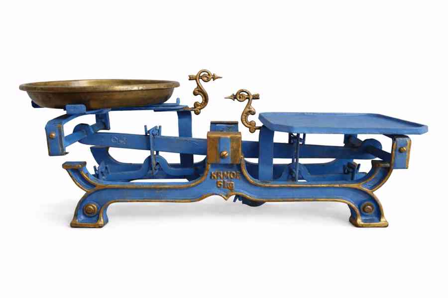 Staré litinové váhy KAMOR původní miska