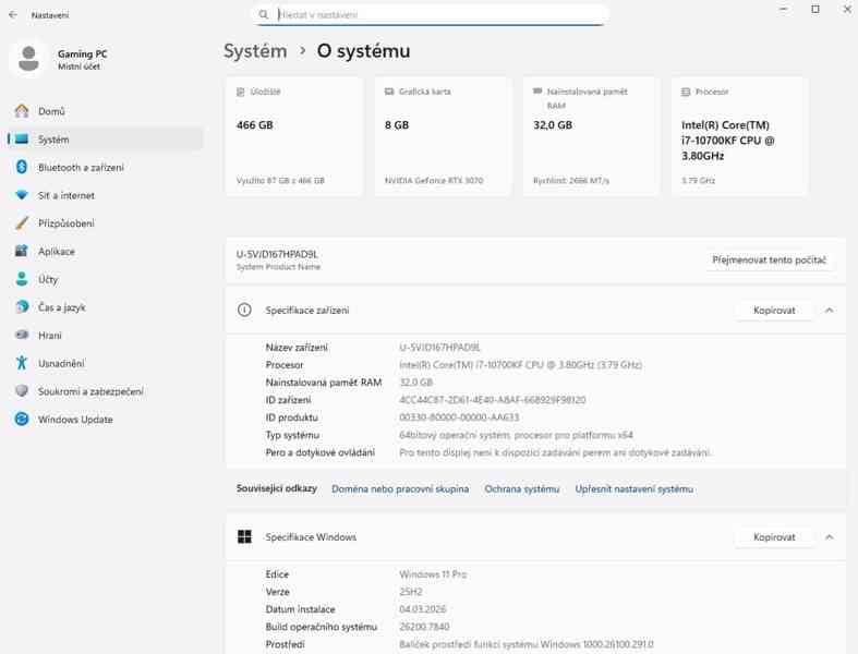 🚀 HERNÍ PC INTEL i7-10700KF, 32GB RAM, RTX 3070, SSD 🚀 - foto 8