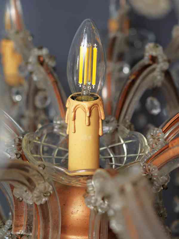 Velký křišťálový lustr Marie Terezie 17 žárovek - foto 6