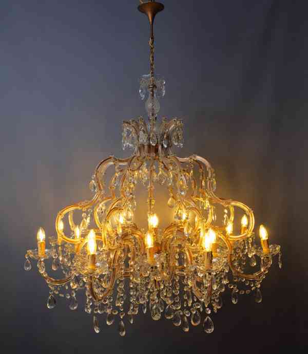 Velký křišťálový lustr Marie Terezie 17 žárovek - foto 2