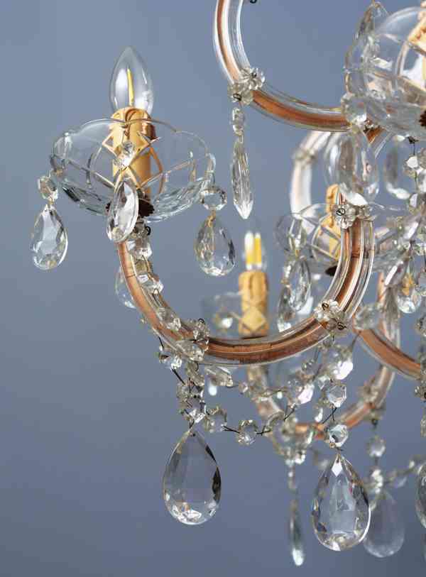 Velký křišťálový lustr Marie Terezie 17 žárovek - foto 4