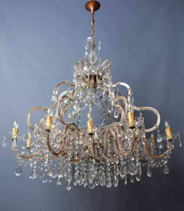 Velký křišťálový lustr Marie Terezie 17 žárovek