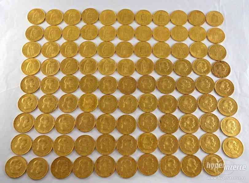 98 ks zlatých 20 korun Rakousko-uhersko - foto 2