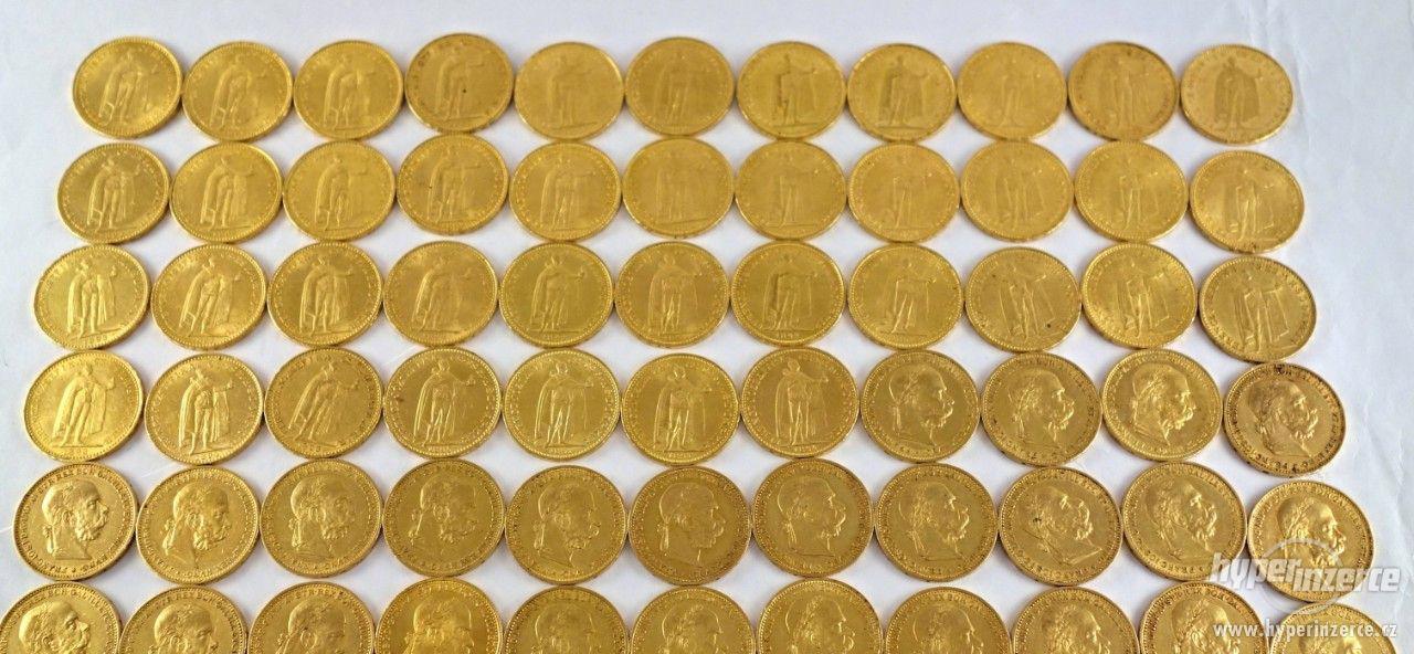 98 ks zlatých 20 korun Rakousko-uhersko - foto 3