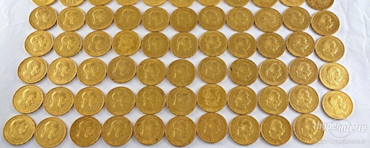98 ks zlatých 20 korun Rakousko-uhersko - foto 4