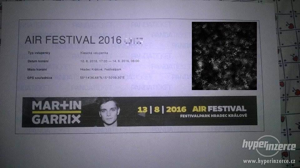Vstupenky na AIR Festival (Martin Garrix) - foto 2