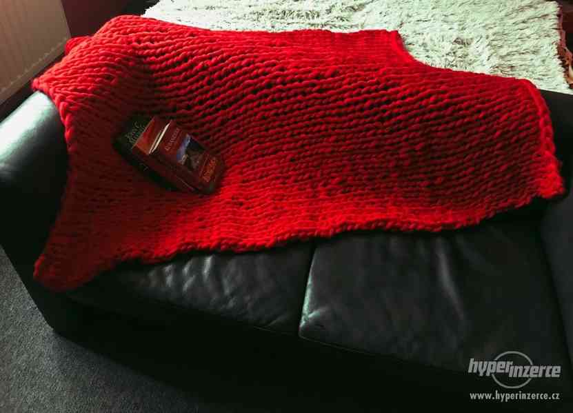 Ručně pletená kvalitní deka - foto 2