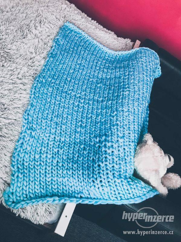 Ručně pletená kvalitní deka - foto 3