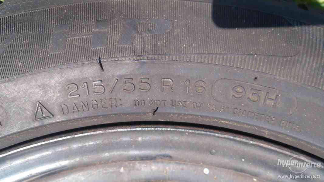 4 ks. Plechové disky R16 + letní pneu Michelin na 1-2 sezóny - foto 5