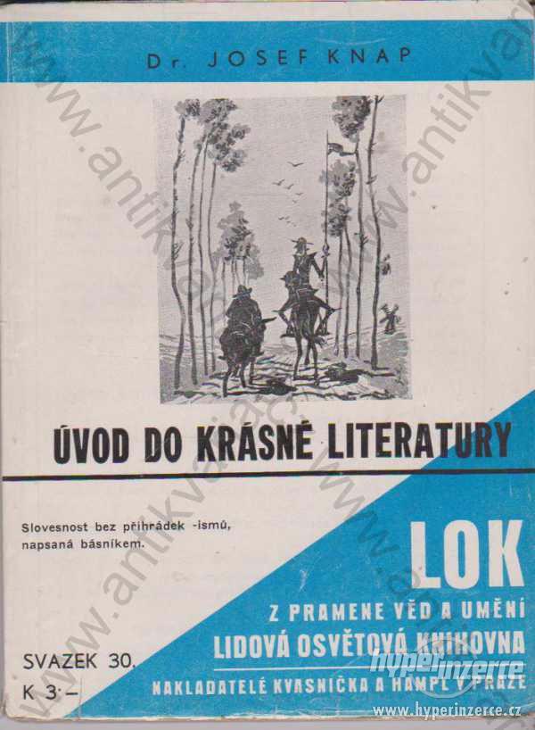 Úvod do krásné literatury Josef Knap LOK - č. 30 - foto 1