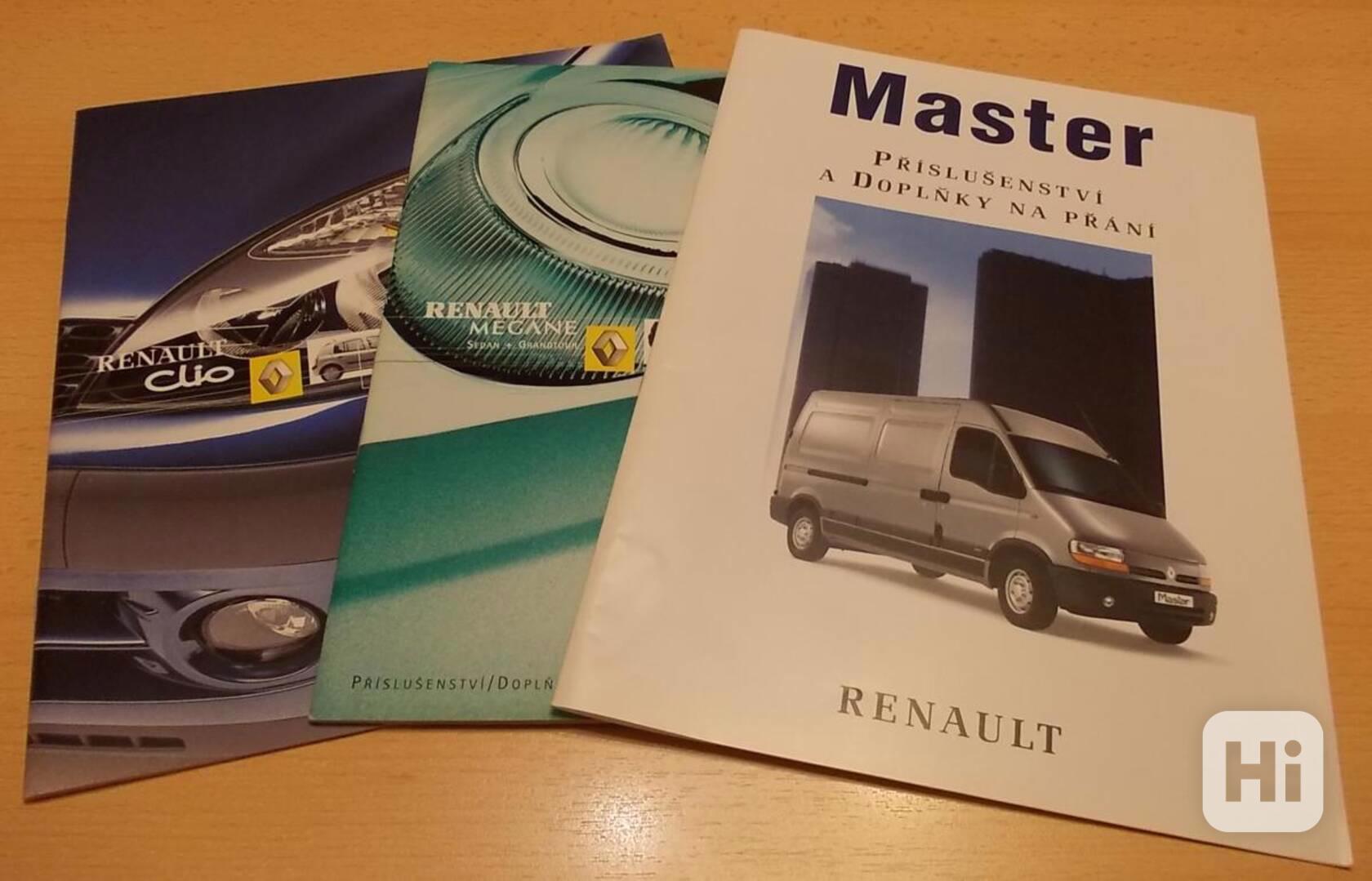 Renault CLIO MÉGANE MASTER prospekty příslušenství 3 kusy ## - foto 1