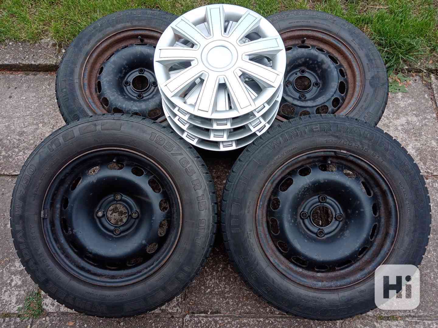 Zimní kola 15ky 4x108 pneu 95% PEUGEOT CITROEN - dobírka - foto 1