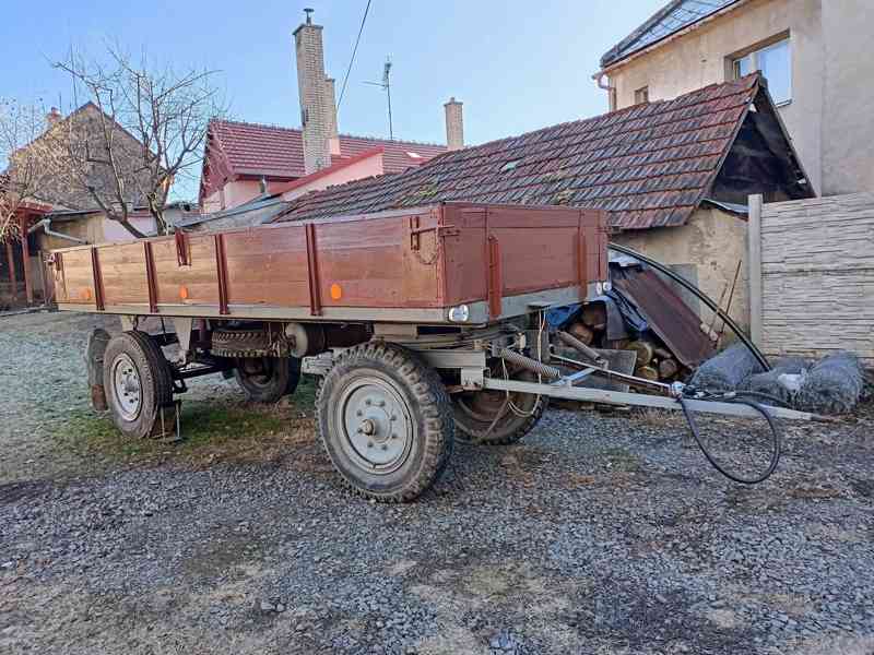 Sklápěcí přívěs - vlečka za traktor s doklady STK do 2027 - foto 24