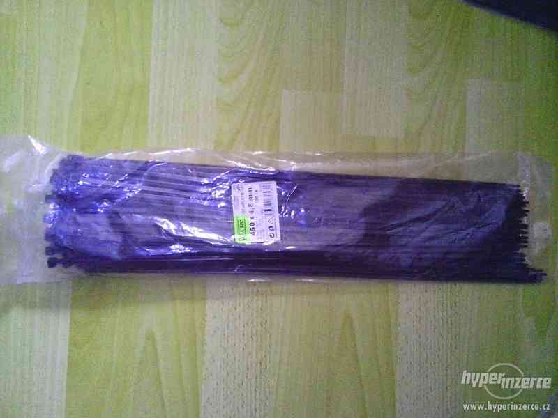 Vázací pásky černé 368x7,6 mm - foto 1