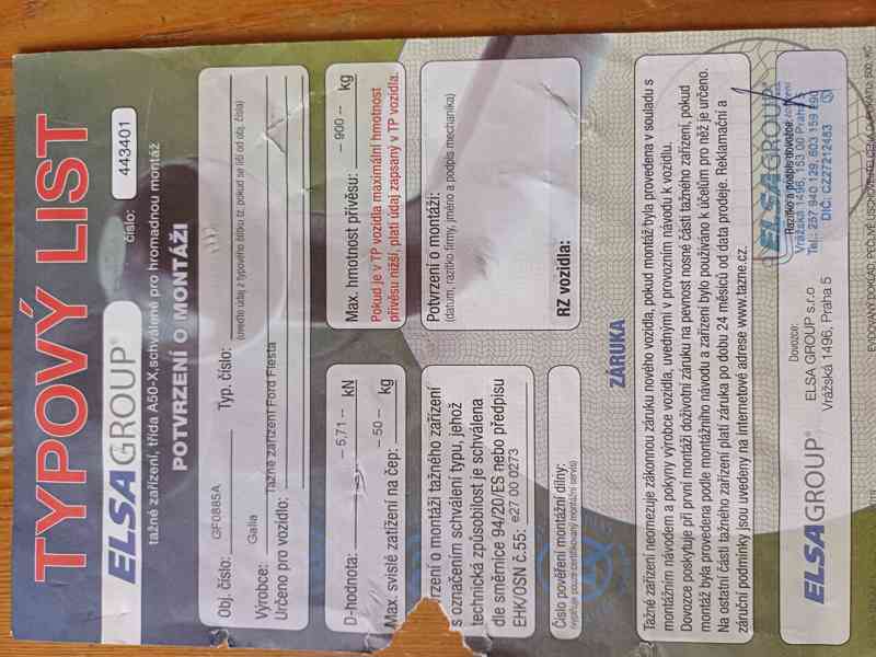 tažné zařízení Ford Fiesta 2002-2008 - foto 1