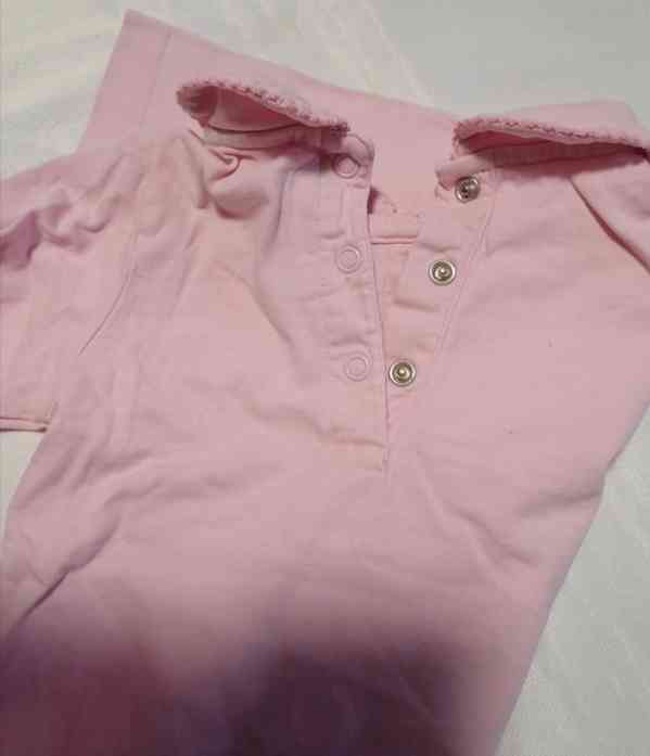 Dětské růžové tričko s límečkem, vel. 12-18 měs. - foto 5