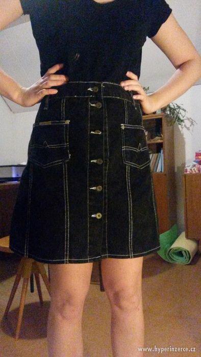 Černá džínová sukně - foto 1