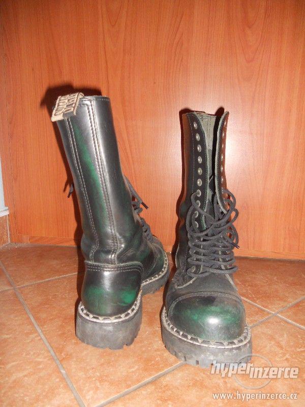 Steel Boots Zelená stíraná - foto 1