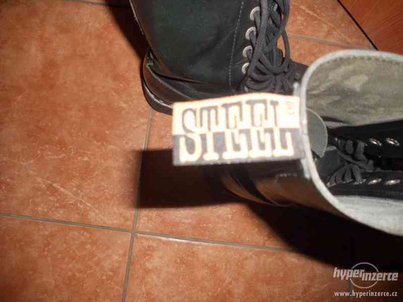 Steel Boots Zelená stíraná - foto 2