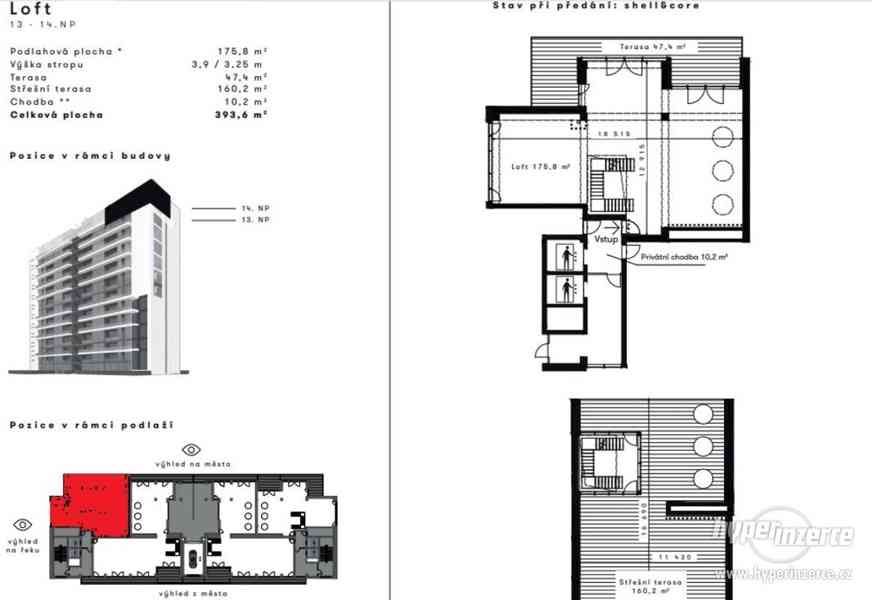 Prodej bytu Loft, plocha 393,6 m2, 13.NP, Praha 4 - foto 2