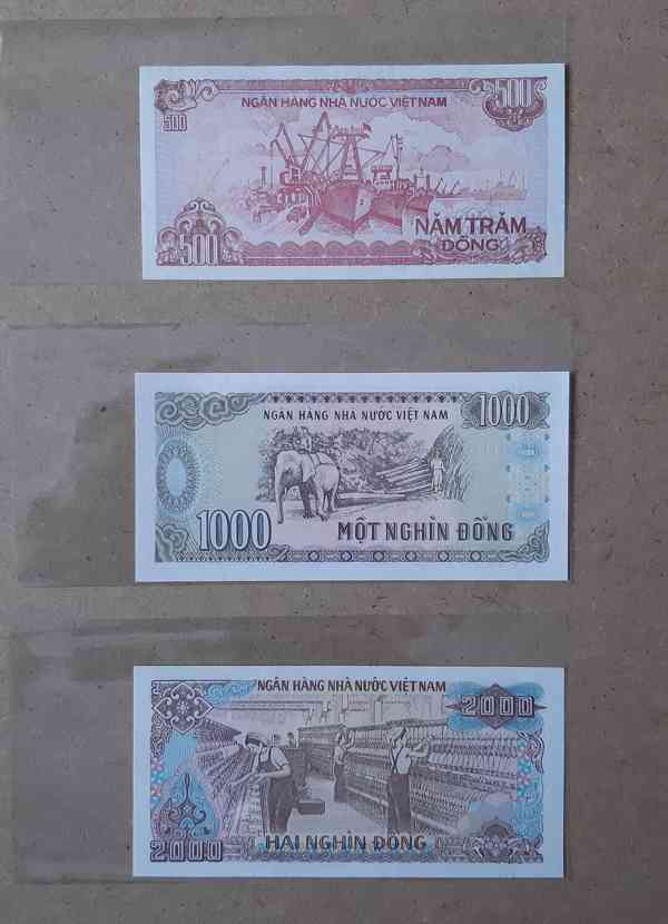 Konvolut sada bankovky Vietnam Dong - foto 2
