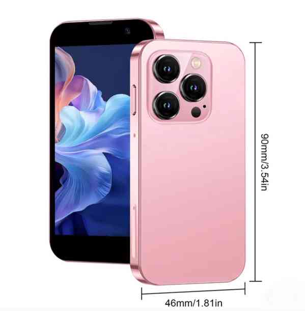 Mobil smartphone mini růžový - nový - foto 4