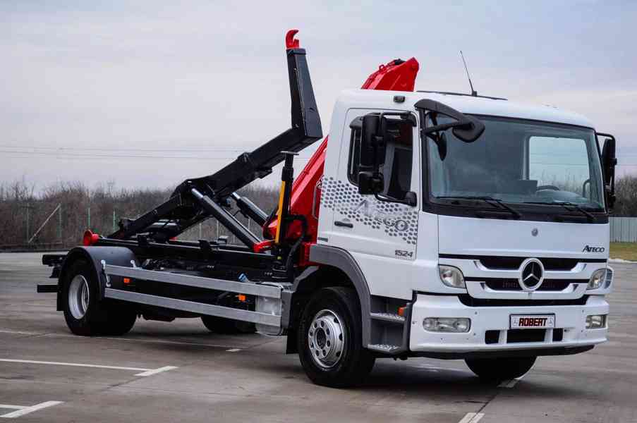 MERCEDES ATEGO 1524 HÁKOVÝ NOSIČ KONTEJNERŮ + HYDR. RUKA - foto 72