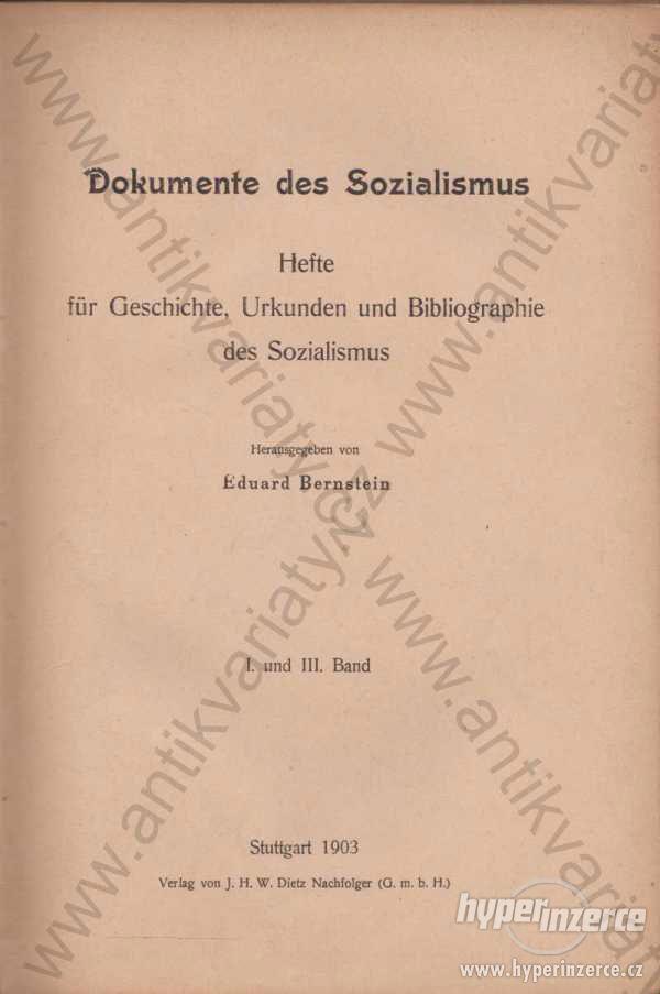 Dokumente des Sozialismus 1903 - foto 1