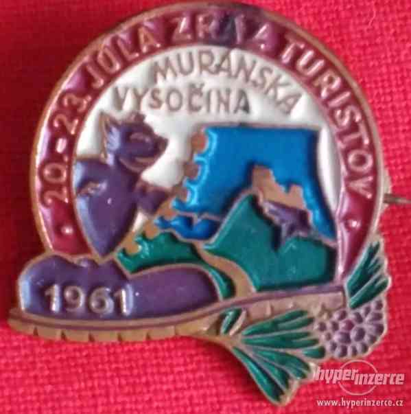Starý odznak-Muránská vysočina.1961.Slovensko.Turista. - foto 1