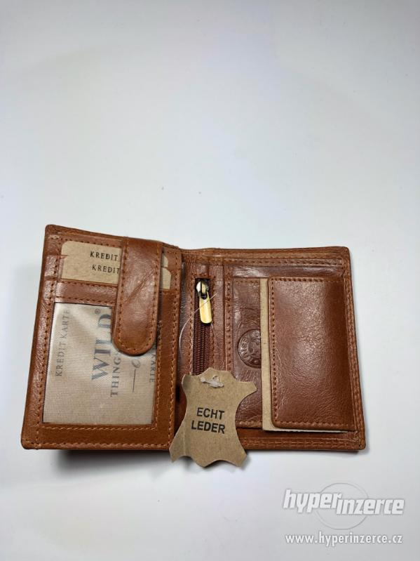 Malá hnědá kožená peněženka Wild - foto 2