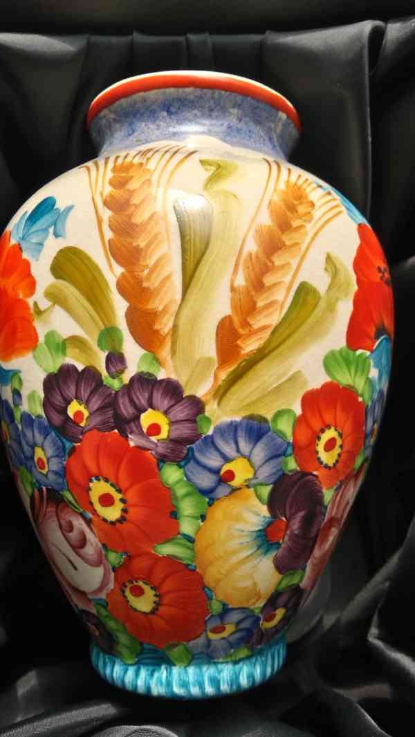 Ručně malovaná váza - vlčí máky - foto 2