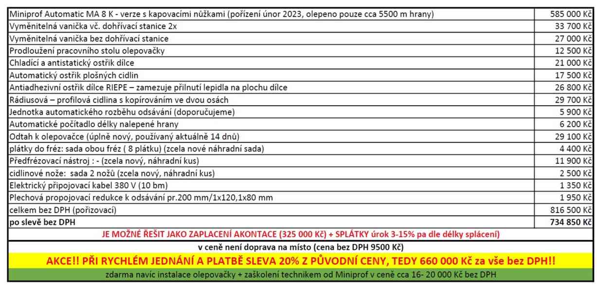 SLEVA 20%! Olepovačka hran Miniprof Autom. MA 8K - foto 2