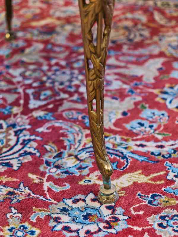 Starožitný konferenční stolek s mramorovou deskou - foto 7