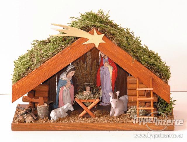 vánoční dřevěný betlém mini - foto 1