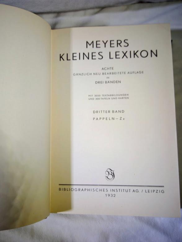 MEYERS  KLEINES  LEXIKON   (tři svazky) - foto 5