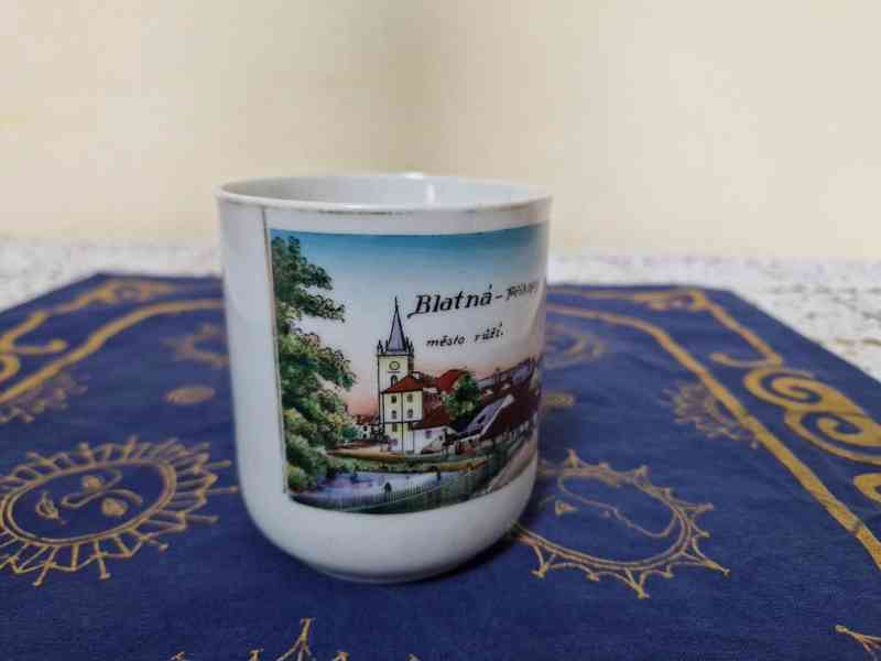 Sbírkový starý Hrnek Blatna místopis - foto 2