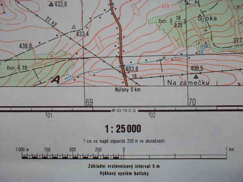Vojenská profesionální tajná mapa Bedněves 1:25 - foto 7