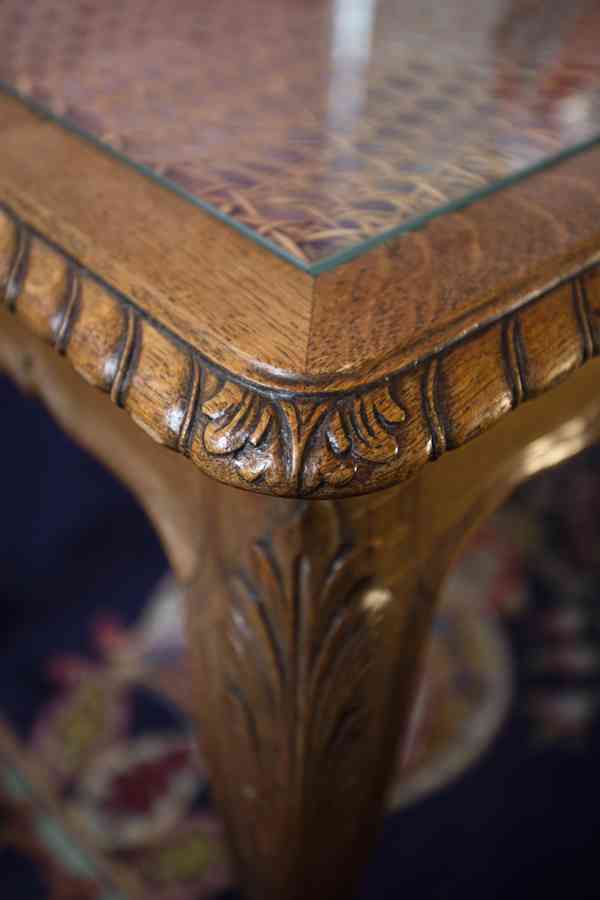 Starožitný konferenční stolek z dubu - foto 7