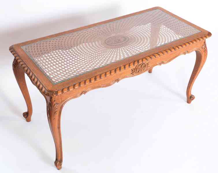 Starožitný konferenční stolek z dubu - foto 1