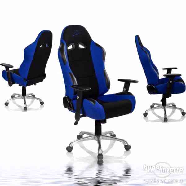 Kancelářská židle černá/modrá - foto 1