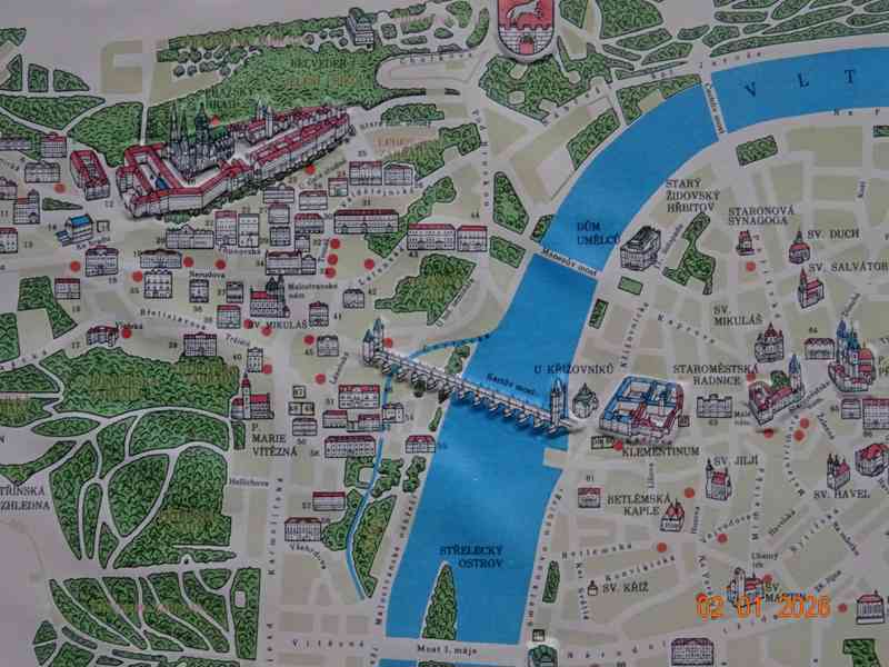 MAPA PRAŽSKÝCH PALÁCŮ (HISTORICKÉ DOMINANTY MĚSTA) - foto 6
