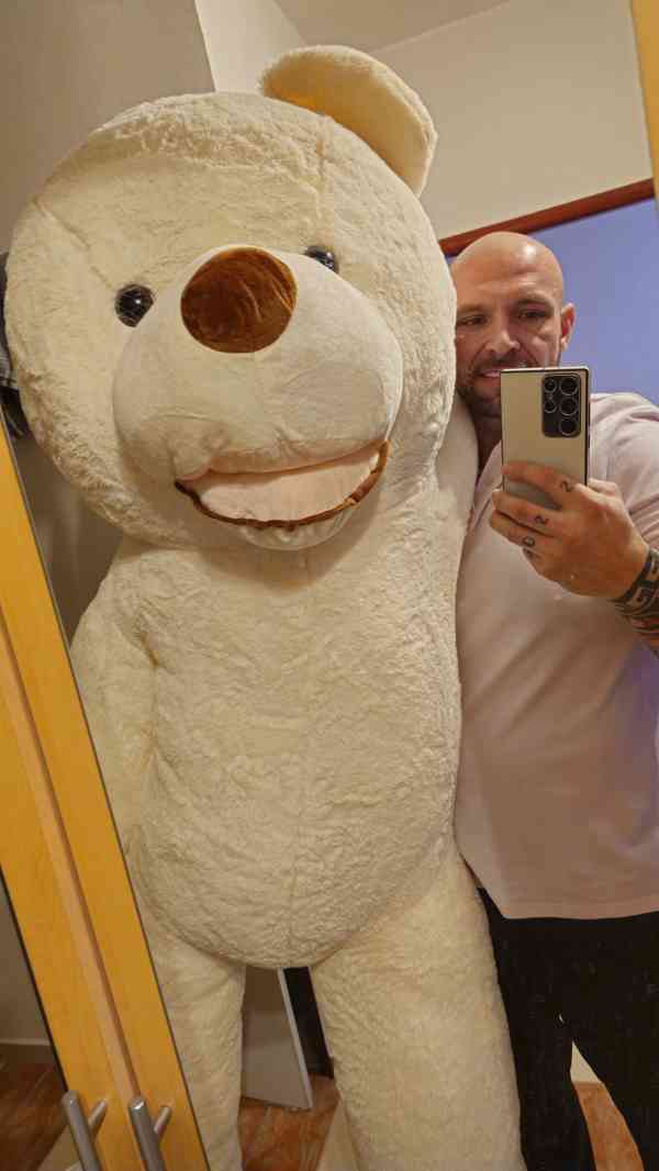 Plyšový medvěd 200 cm a 15kg TOP dárek 🎁  - foto 3