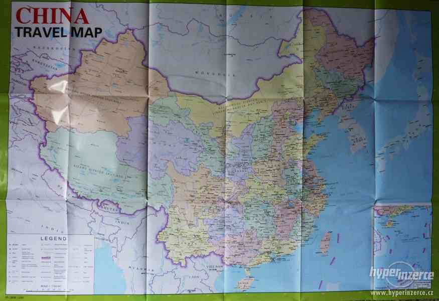 Velké Mapy  ČÍNA + TIBET  /  86 x 58 cm  / - foto 2