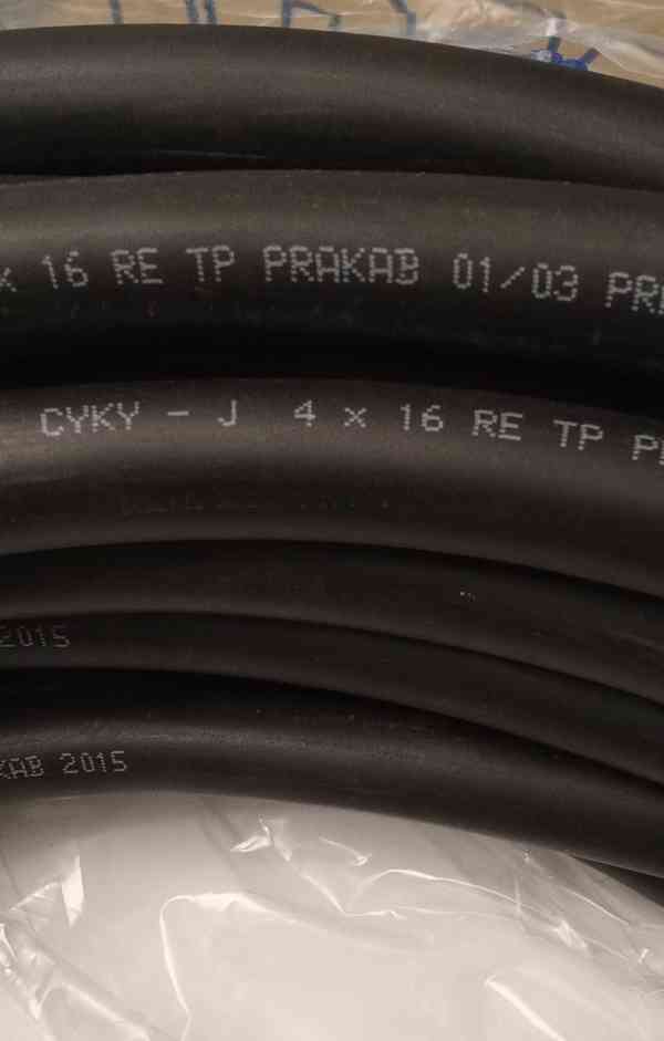 Kabel CYKY-J 4x16 RE TP měď Délka 22m Stav nový, nepoužitý C - foto 2