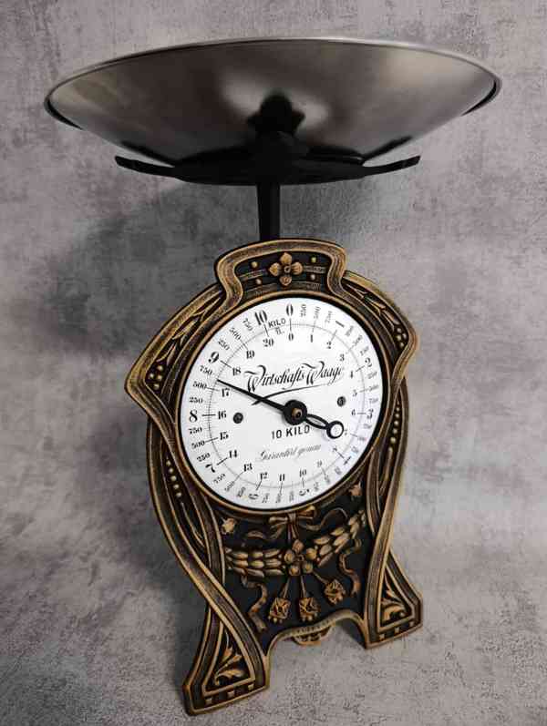 Velmi pěkné jednomiskové litinové 10kg váhy Deutsches Reich  - foto 14