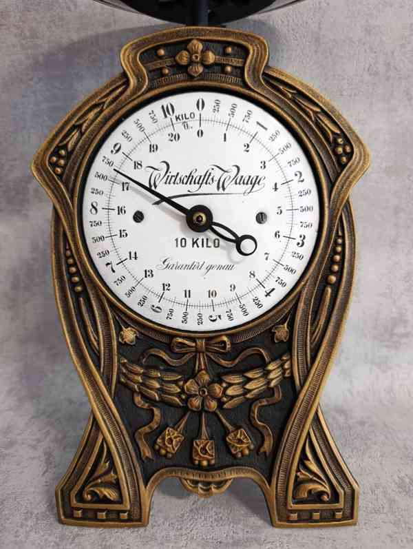 Velmi pěkné jednomiskové litinové 10kg váhy Deutsches Reich  - foto 17