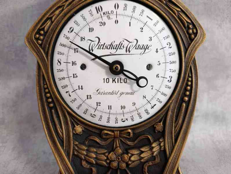 Velmi pěkné jednomiskové litinové 10kg váhy Deutsches Reich  - foto 4