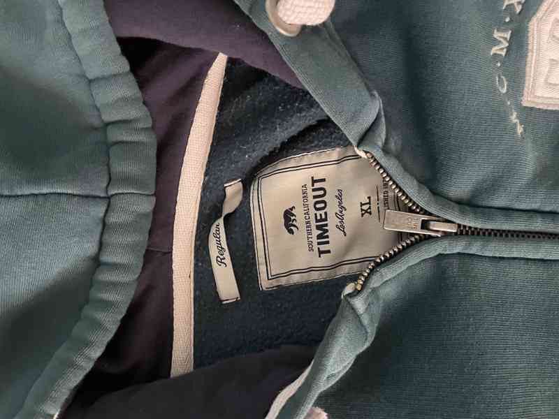 Pánská mikina Timeout XL na zip s kapucí - foto 2