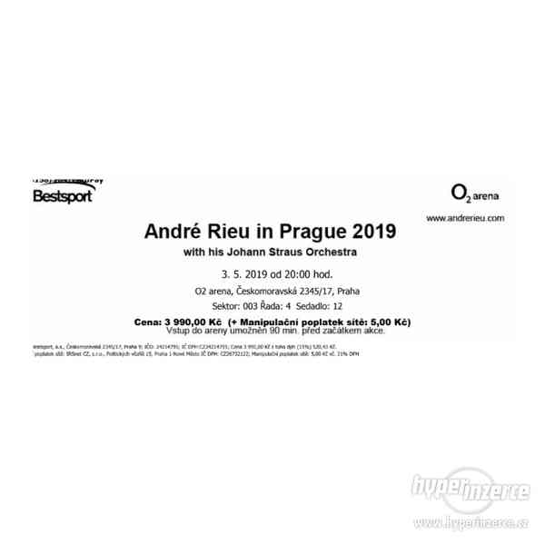 André Rieu 3.5.2019 - prodám 3 vstupenky - foto 1